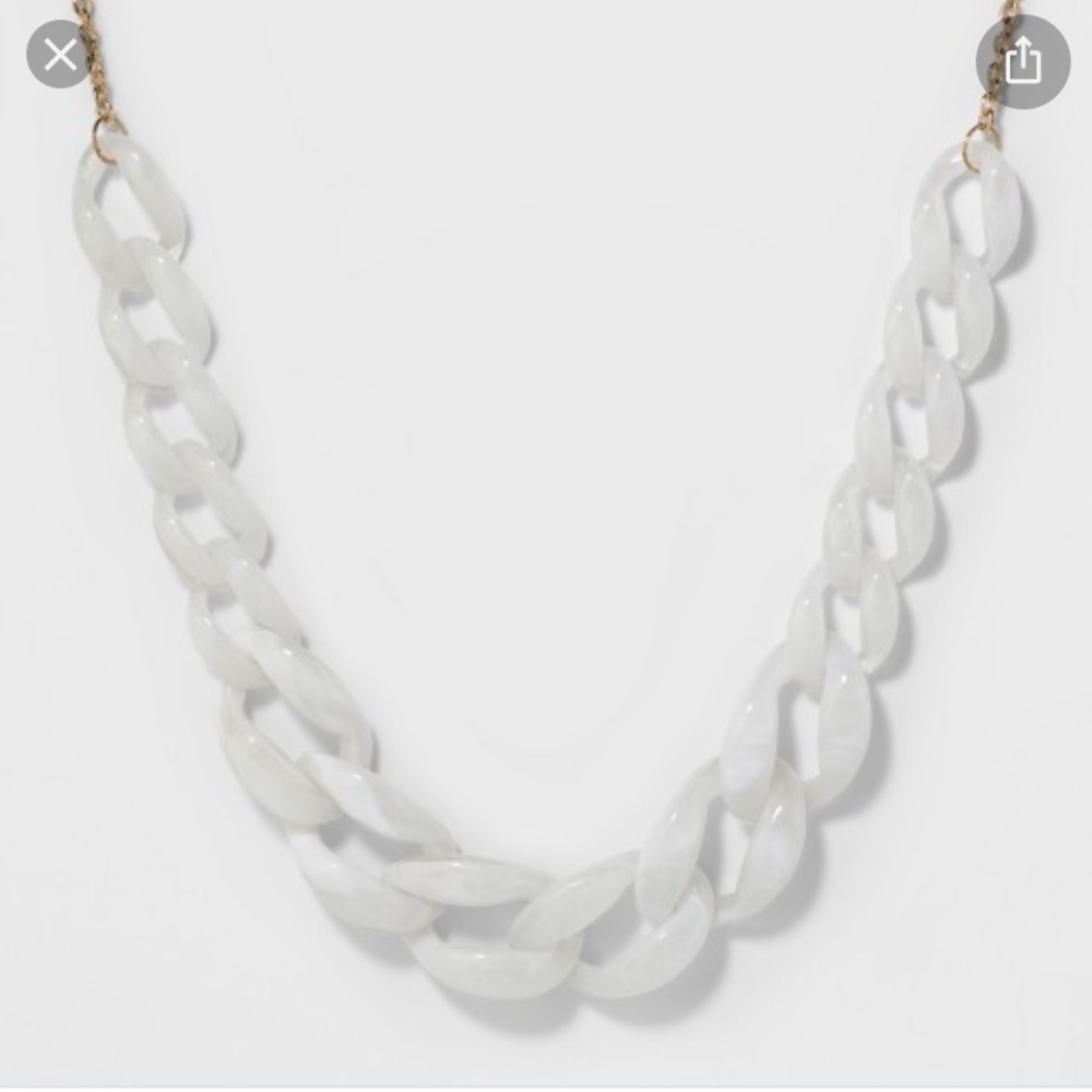 NWT! A new Day clear links necklace